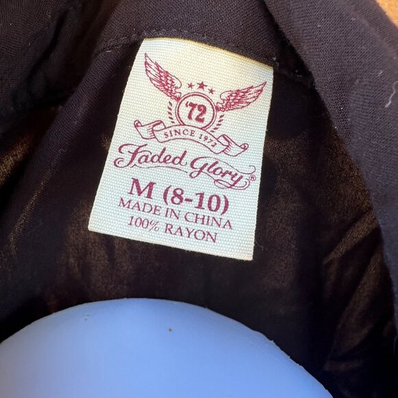 Faded Glory Long Black Sleeve Button Up Knee Length T-Shirt Dress SIze M - Picture 2 of 8